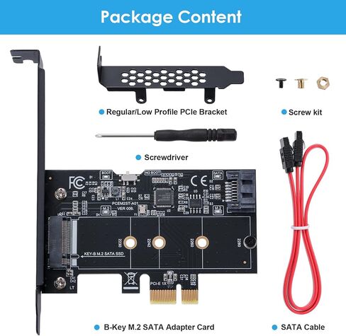 Key-M to PCIe Adapter Card - M.2 NVMe SSD Converter - Compatible with Desktop PCs/Motherboards - (Supports 2280/2260/2242/2230 Sizes) in Saudi Arabia