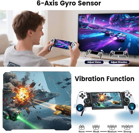 OKETY Mobile Gaming Controller for Android / iPhone 15/16 Series - Switch 2 / iPad Mini - Wireless Switch/OLED Controller with Hall Effect Joysticks/Hall Triggers,Play Xbox Cloud,Call of Duty,Roblox,Steam Link, GeForce Now in Saudi Arabia