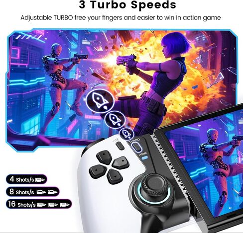 OKETY Mobile Gaming Controller for Android / iPhone 15/16 Series - Switch 2 / iPad Mini - Wireless Switch/OLED Controller with Hall Effect Joysticks/Hall Triggers,Play Xbox Cloud,Call of Duty,Roblox,Steam Link, GeForce Now in Saudi Arabia