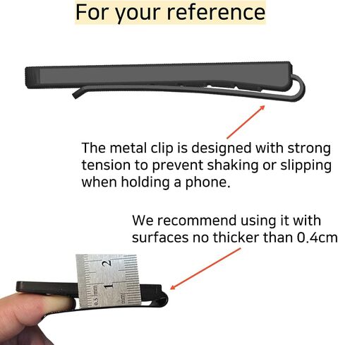 Magnetic Clip Phone Holder with Safety Strap – Hands-Free Mount for Backpack, Harness | Hiking, Delivery, Outdoor Use | MagSafe Compatible (MagSafe Compatible) in Saudi Arabia