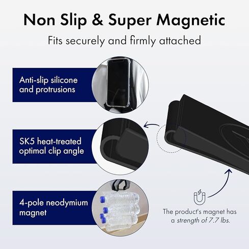 Magnetic Clip Phone Holder with Safety Strap – Hands-Free Mount for Backpack, Harness | Hiking, Delivery, Outdoor Use | MagSafe Compatible (MagSafe Compatible) in Saudi Arabia