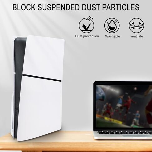 New Version 2.0 Dust Cover Net for PS5 Slim Console, PS5 Slim Heatsink Barrier Pets Hair Anti-dust Cover Dustproof for PlayStation 5 Slim (duye) in Kuwait