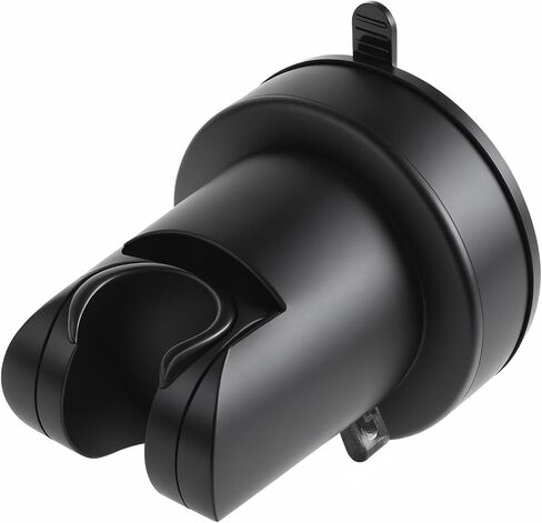 Suction Cup Shower Head Holder – Removable No Drill Wall Mount ABS Plastic Shower Wand Holder – Universal Suction Holder for Bathroom (Black) in Saudi Arabia