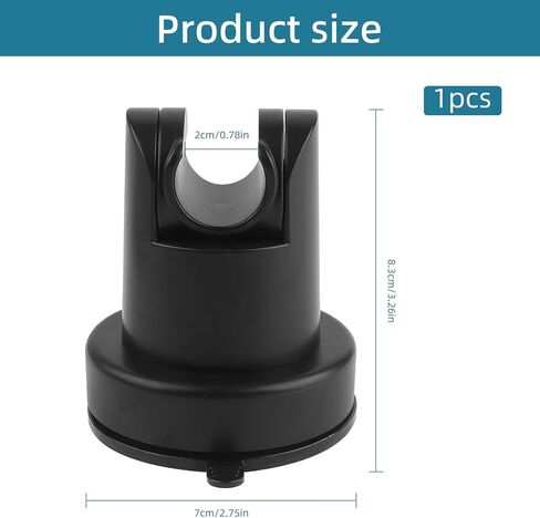 Suction Cup Shower Head Holder – Removable No Drill Wall Mount ABS Plastic Shower Wand Holder – Universal Suction Holder for Bathroom (Black) in Saudi Arabia
