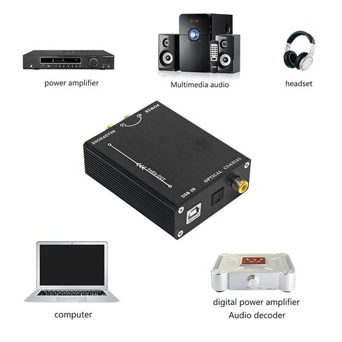 محول صوت USB DAC ، محول بطاقة صوت USB مع إخراج تمثيلي ، الإخراج الرقمي البصري المحوري ، إخراج سماعة الأذن لمدة 10 ، قابس وتشغيل in Saudi Arabia