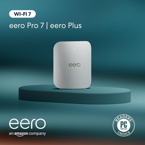 Amazon eero Pro 7 wifi router with eero Plus annual (auto-renews) - Supports internet plans up to 5 Gbps, Coverage up to 2,000 sq. ft., 1-pack in Saudi Arabia