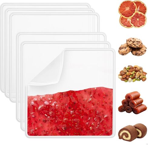 6Pcs Silicone Dehydrator Sheets 11x11 inch, Non-Stick Dehydrator Tray Liner with Edge for Food Freeze Dryer, Reusable Dryer Mats for Fruits, Vegetables, Meat, Yogurt in Saudi Arabia