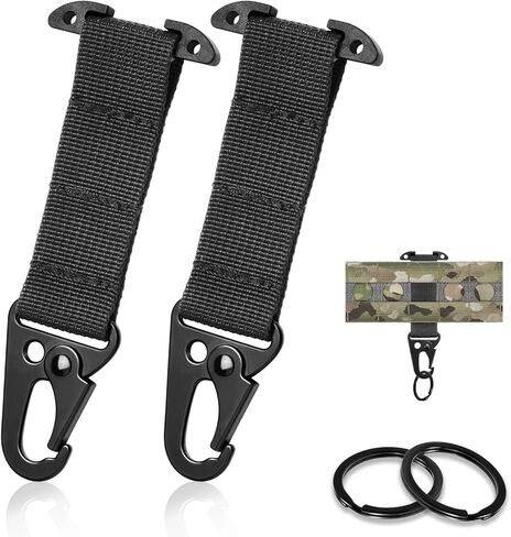 Molle Clips T-Mount Mount Molle Wabbing Key حامل ، 2 حزمة Clash Hook Carabiner Clish in Kuwait