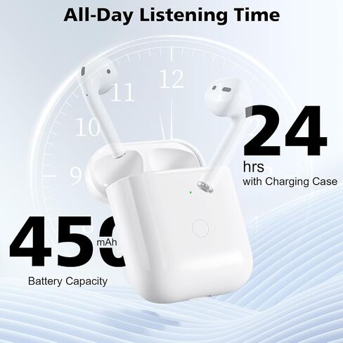 Wireless Charging Case Compatible with AirPod 1 2, Air Pods 1 2 Charger Case Replacement with Bluetooth Pairing Sync Button, No Earbuds,White in Saudi Arabia
