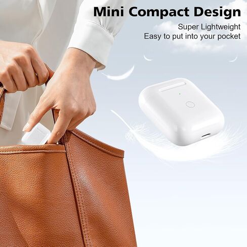 Wireless Charging Case Compatible with AirPod 1 2, Air Pods 1 2 Charger Case Replacement with Bluetooth Pairing Sync Button, No Earbuds,White in Saudi Arabia