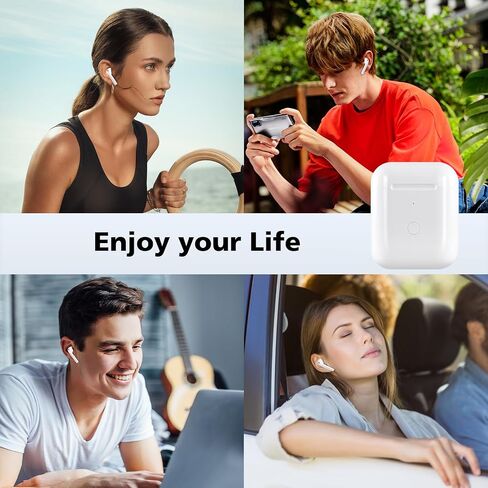 Wireless Charging Case Compatible with AirPod 1 2, Air Pods 1 2 Charger Case Replacement with Bluetooth Pairing Sync Button, No Earbuds,White in Saudi Arabia