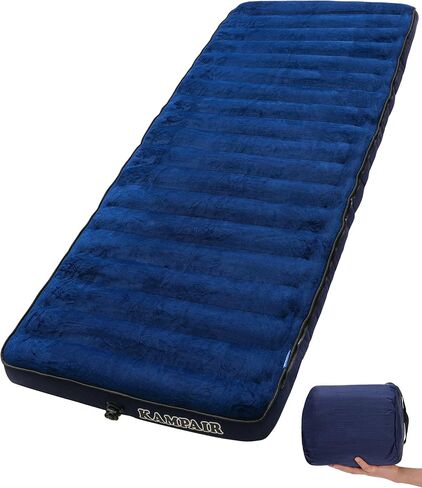 Inflatable Sleeping Pad for Camping, Extra-Thick 4.75" Single Air Mattress with Soft Velvet Top, Machine Washable, Family Lightweight 4-Season Pad for Traveling & Hiking, Pink in Saudi Arabia