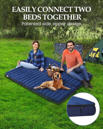 Inflatable Sleeping Pad for Camping, Extra-Thick 4.75" Single Air Mattress with Soft Velvet Top, Machine Washable, Family Lightweight 4-Season Pad for Traveling & Hiking, Pink in Saudi Arabia