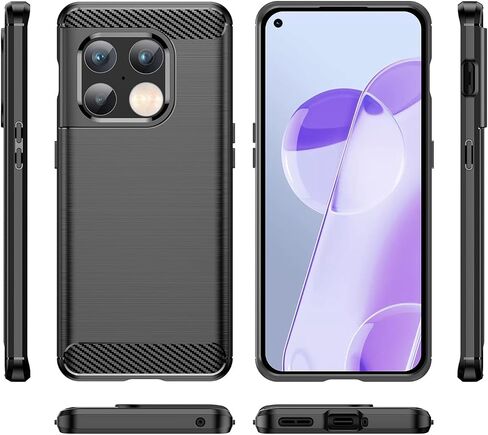 بالنسبة إلى OnePlus 10 Pro 5G Phone Case ، غمد ألياف الكربون المقاوم للخدش ، TPU الناعم ، لحالة هاتف OnePlus 10 GG (أحمر) in Kuwait