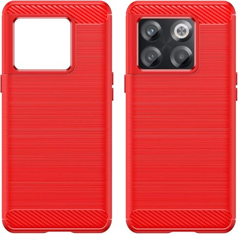 بالنسبة إلى OnePlus 10 Pro 5G Phone Case ، غمد ألياف الكربون المقاوم للخدش ، TPU الناعم ، لحالة هاتف OnePlus 10 GG (أحمر) in Kuwait