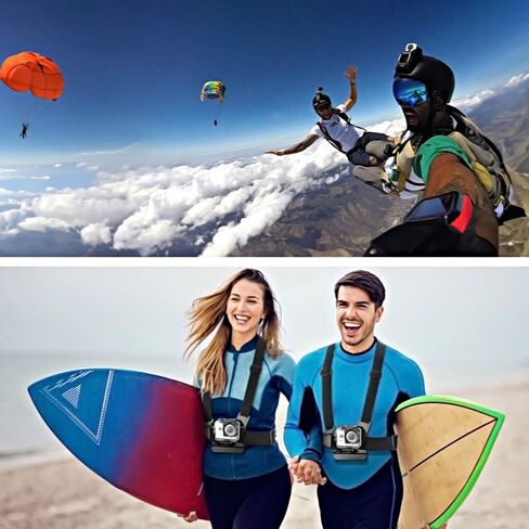 Sports Cameras Chest Mount Holder,Adjustable Chest Mount Harness Holder for All Sports Cameras in Saudi Arabia