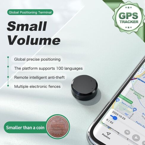 GPS Tracker للمركبة ، محدد موقع Magni Mini في الوقت الفعلي ， لا يوجد اشتراك ، جهاز تتبع صغير مضاد للسرقة مع تطبيق مجاني (GF11-1) in Kuwait