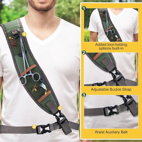 Goture Waterproof Fly Fishing Sling Pack, IPX8 840D TPU Fishing Sling Bag, 13L Tackle Backpack with Rod Holder,Airtight Zipper,Exhaust Valve,Adjustable Strap,Cross Body Gear Storage Bag,Gift for Men in Saudi Arabia