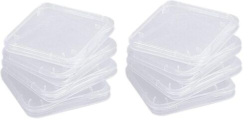 Card Storage Case 10PCS Transparent SDHC Memory Card Holder Box Portable Dustproof Holder for Camera or Adapterer, Memory in Saudi Arabia
