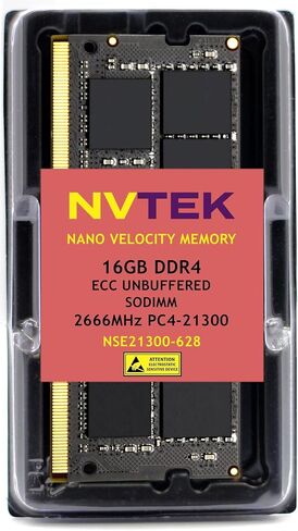 16 جيجا بايت DDR4 2666MHz PC4-21300 CL19 2RX8 ECC غير متوفرة SODIMM 1.2V 260-PIN RAM متوافقة مع SYNOLOTY D4ECSO-2666-16G ، D4ES01-16G in Kuwait