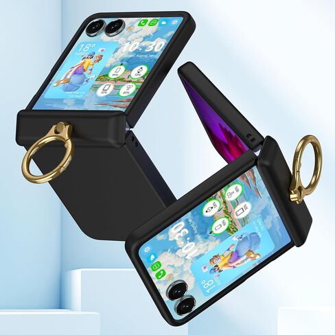 DAKORIE Case for Samsung Galaxy Z Flip 7 Case with Ring Kickstand Screen Protector Shockproof Hinge Protection Phone Cover for Galaxy Z Flip 7 2025 5G - Green in Kuwait