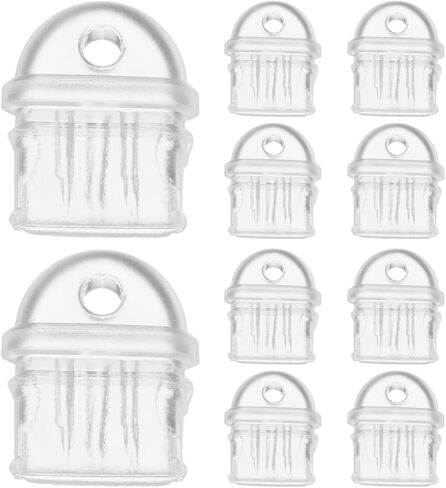 IMIKEYA Type-C Dust Plug Charms for/Type-C Charging Ports - 10 Transparent PVC Plugs, 1.00X1.00X0.50CM, PVC, no gemstone in Saudi Arabia