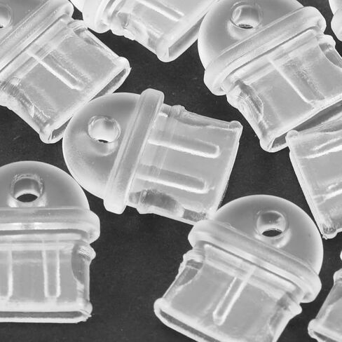 IMIKEYA Type-C Dust Plug Charms for/Type-C Charging Ports - 10 Transparent PVC Plugs, 1.00X1.00X0.50CM, PVC, no gemstone in Saudi Arabia
