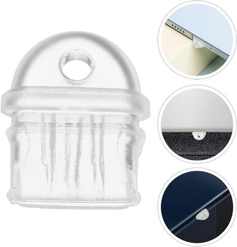 IMIKEYA Type-C Dust Plug Charms for/Type-C Charging Ports - 10 Transparent PVC Plugs, 1.00X1.00X0.50CM, PVC, no gemstone in Saudi Arabia