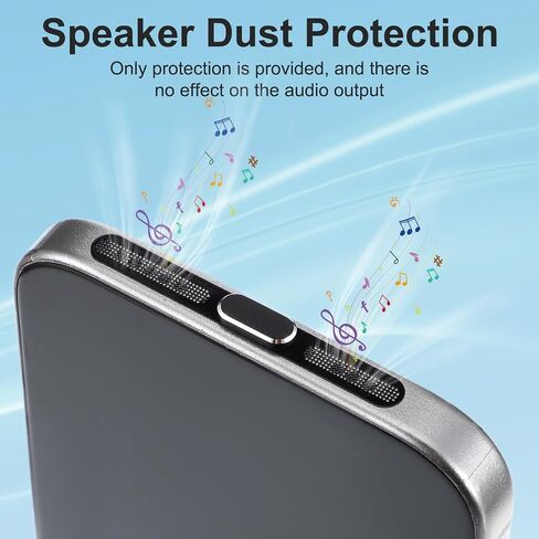 13 Pcs USB C Dust Plug Anti-Lost Speaker Dust Cover Protector Cap, Type C Plug Cover Charging Port Protector Cover for Phone Accessories (Black) in Saudi Arabia