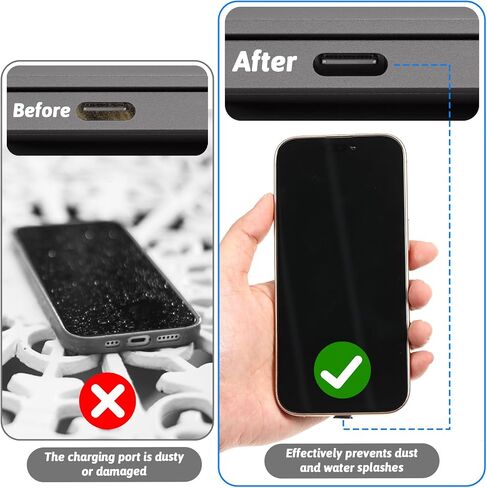 USB C Dust Plug, 4 Pack Type C Plug Covers USB-C Port Cover Charging Port Protector Cap Type-C Dust Plugs with SIM Card Pin Compatible with Most Mobile Phones with Type-C Ports in Saudi Arabia