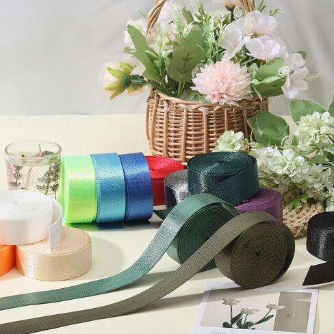 GLOBLELAND 15Pcs 15Colors 3M Nylon Strap Webbing Straps Backpack Straps Nylon Belt Webbing Strapping for Seatbelt Bag Luggage Pet Collars DIY Crafts Sewing in Saudi Arabia