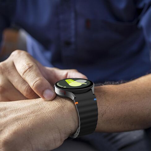 نطاقات رياضية متوافقة مع Samsung Galaxy Watch 7 6 5 40mm 44 مم ، لا توجد فرق حزام مموج بالسيليكون ناعمة من أجل Galaxy Watch 6 Classic 43mm 47mm/Watch 5 Pro 45mm Women Men in Kuwait
