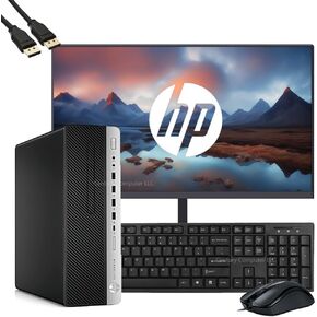 HP EliteDesk 800 G3 SFF Desktop Computer with 21.5"" FHD Monitor Bundle PC Set, Intel Core i5-6500 3.2GHz, 8GB RAM, 256GB SSD, Keyboard & Mouse, WiFi, Windows 11 Pro, Black (Renewed) in Saudi Arabia