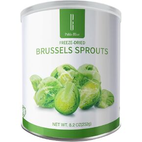 Pablo Blue Freeze Dried Brussels Sprouts| Emergency & Survival Food supply| 38 Serving Bulk Freeze-Dried Vegetables for Healthy Snacking, Camping, Backpacking & Preparedness (8.2 OZ/232g) in Saudi Arabia