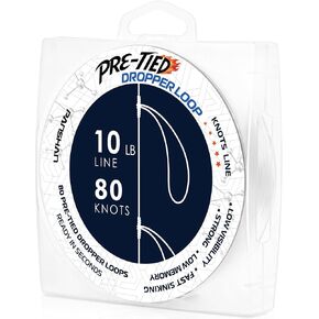 10 lb Pre-Tied Dropper Loop Knots Line. Fluorocarbon Fishing Line Spool. Loops 16 Inches Apart with 5.5 Inch Loop Size. Perfect for Saltwater & Freshwater Fishing, Snapper & Other Bottom Feeding Fish in Saudi Arabia