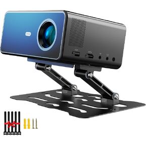 3-in-1 Adjustable Projector Mount Stand – Universal Ceiling/Wall/Table Mount with 180° Dual-Axis Rotation, Multi-Hole Design, Anti-Slip Pads, 1/4" Screw Compatible for Mini & Standard Projectors in Saudi Arabia