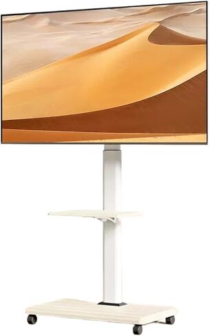 Adjustable Floor Standing TV Stand Removable with Art Stand for 32 55 65 75 Inch TV(White) in Saudi Arabia