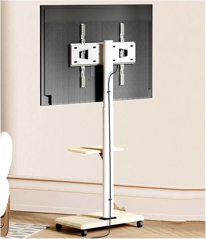 Adjustable Floor Standing TV Stand Removable with Art Stand for 32 55 65 75 Inch TV(White) in Kuwait