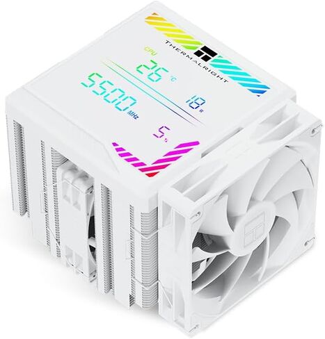 Thermalright Peerless Assassin 140 Digital Black CPU COWNER ، مراوح PWM مزدوجة مع سرعة 1850 دورة في الدقيقة ، دعم Intel LGA1700/1851/115X/2011/1200 ، AMD: AM4/AM5 ، تبريد وحدة المعالجة المركزية ، غطاء شاشة رقمية أعلى in Kuwait