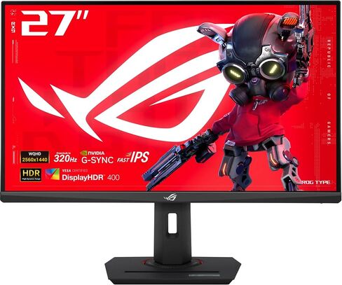 ASUS ROG STRIX 27 "1440p USB-C HDR Moniter (XG27ACMS)-QHD (2560 × 1440) ، 320 هرتز ، 0.3 مللي ثانية ، IPS سريع ، مزامنة ضبابية منخفضة الحركة ، G-Sync ، عرض العرض ، Switch Tripod ، 3 YR ضمان in Saudi Arabia