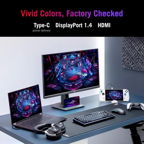 ASUS ROG STRIX 27 "1440p USB-C HDR Moniter (XG27ACMS)-QHD (2560 × 1440) ، 320 هرتز ، 0.3 مللي ثانية ، IPS سريع ، مزامنة ضبابية منخفضة الحركة ، G-Sync ، عرض العرض ، Switch Tripod ، 3 YR ضمان in Saudi Arabia