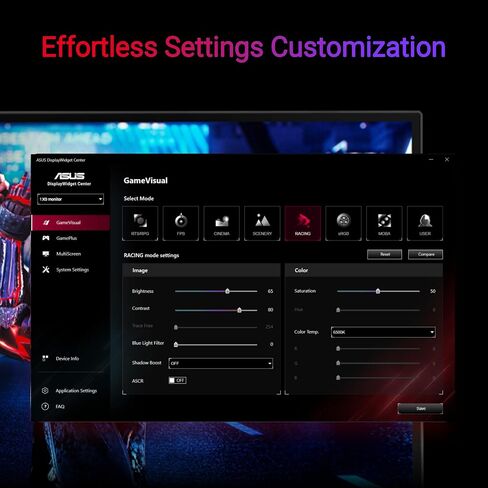 ASUS ROG STRIX 27 "1440p USB-C HDR Moniter (XG27ACMS)-QHD (2560 × 1440) ، 320 هرتز ، 0.3 مللي ثانية ، IPS سريع ، مزامنة ضبابية منخفضة الحركة ، G-Sync ، عرض العرض ، Switch Tripod ، 3 YR ضمان in Saudi Arabia