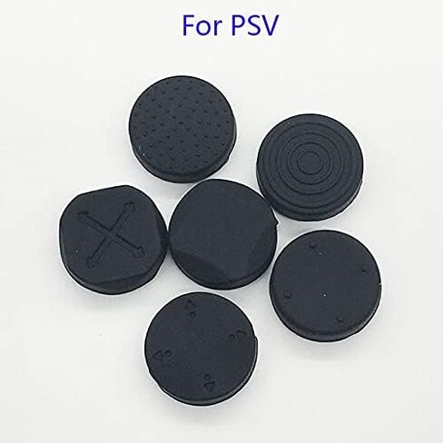 YANHAO [Video Game Parts] 10Set Silicone Grip Analog Joystick Cap Cover for Sony PS Vita PSV Console 1000 2000 Buttons [Replace] (Color : Black) in Saudi Arabia