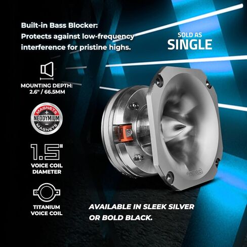 DS18 PRO-TW850CN-4/BK 4" High Compression Hybrid Driver/Tweeter with Neodymium Magnet 1.5" PEI Vc 250 Watts 4-Ohm, Pro Audio, High Frequency in Saudi Arabia