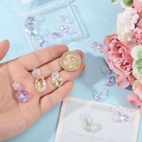 CHGCRAFT 14 Pcs 7 Style Dust Plug Charm Glass Charms Dustproof Plugs Type C Dust Covers Anti Dust Plugs Charge Port Protector Cover for Most Type C Phone Earphone in Saudi Arabia