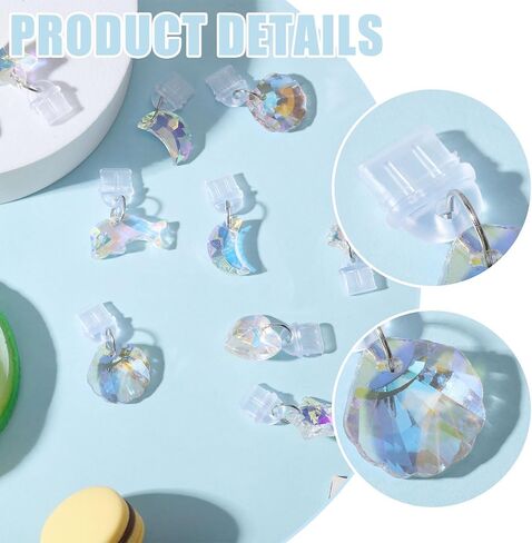 CHGCRAFT 14 Pcs 7 Style Dust Plug Charm Glass Charms Dustproof Plugs Type C Dust Covers Anti Dust Plugs Charge Port Protector Cover for Most Type C Phone Earphone in Saudi Arabia