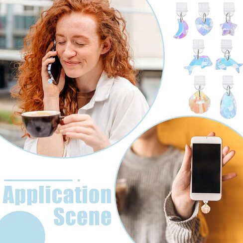 CHGCRAFT 14 Pcs 7 Style Dust Plug Charm Glass Charms Dustproof Plugs Type C Dust Covers Anti Dust Plugs Charge Port Protector Cover for Most Type C Phone Earphone in Saudi Arabia