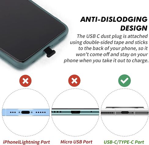 شركات USB C Generic Port Dust Plugs 3pcs Type C anti gust plug plug plug place slops cap caps USB c cover cover cover cover anti anti starging port cover (على شكل درع) in Saudi Arabia