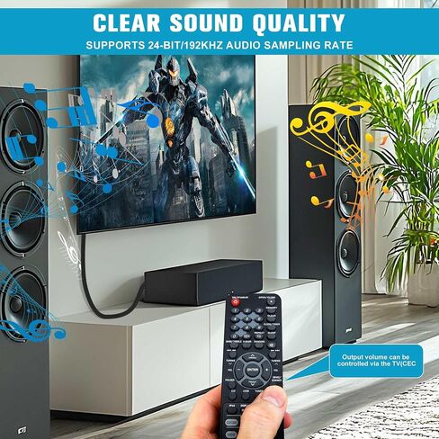 192 كيلو هرتز HDMI EARC/ARC إلى RCA Audio Converter للتلفزيون إلى Soundbar ، PLUCT & PLAY 3.7ft/1.15m EARC إلى RCA L/R Cable Audio Adeio Adapter Flitter for Sound System Home Theater [PCM فقط] in Kuwait