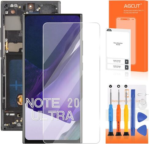 OLED for Samsung Galaxy Note 20 Ultra Screen Replacement for Samsung Note 20 Ultra LCD Display N985 SM-N986U LCD Digitizer Touch Assembly Black with Frame(Support Fingerprint) in Saudi Arabia